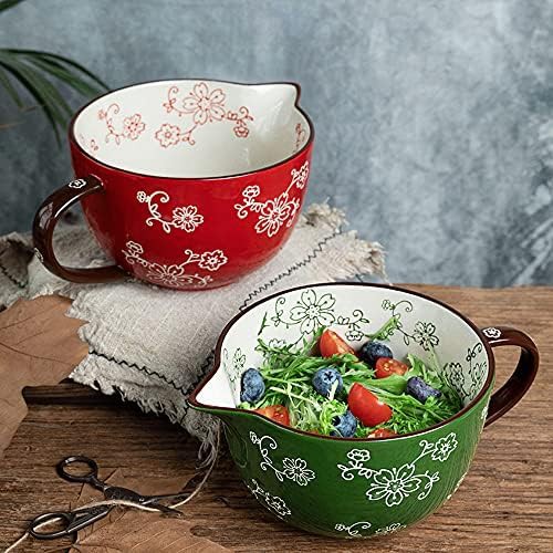 Cherry blossom ceramic mixing bowl — photo 5