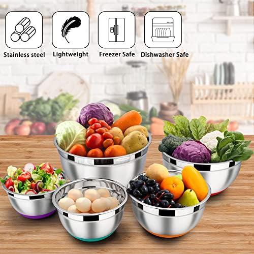 Large Nesting Stainless Steel Serving Bowls — photo 3