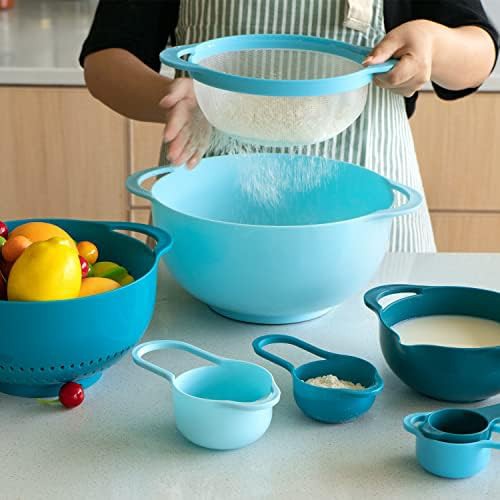 Multicolor plastic nesting bowl set — photo 5
