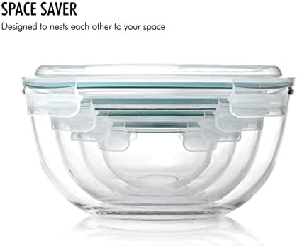 Glasslock mixing bowls with latching lids — photo 3