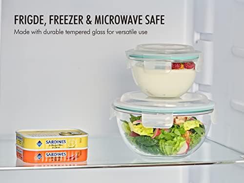 Glasslock mixing bowls with latching lids — photo 4