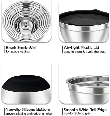 Seven piece black stainless mixing set — photo 3