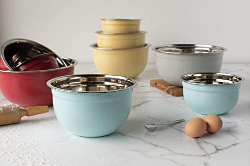 Sunrise yellow matte coated steel bowls — photo 4