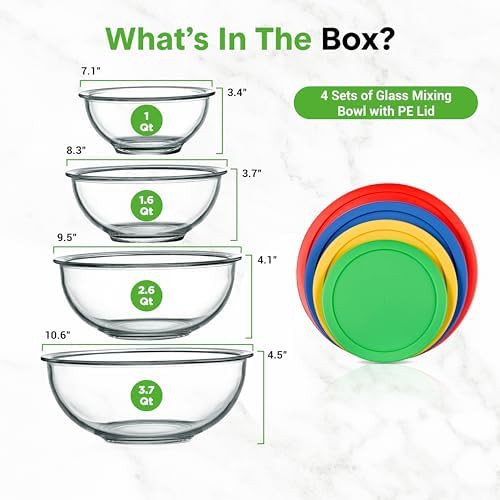 Borosilicate glass bowls with airtight lids — photo 3