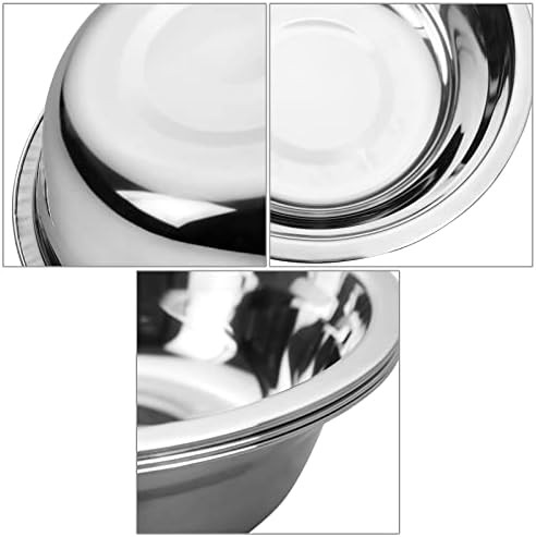 Stainless steel salad serving bowl set — photo 3