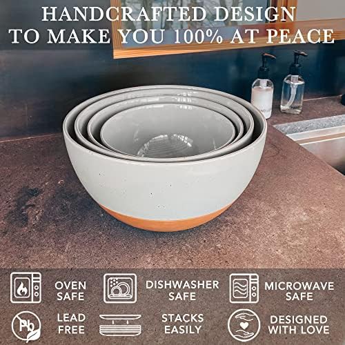 Grey ceramic oven safe mixing bowls — photo 3