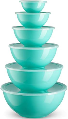 Plastic nesting bowls with airtight lids