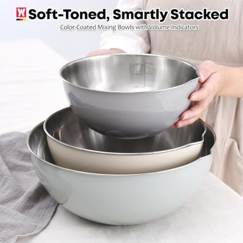 3-piece stainless steel nesting mixing bowl set — photo 3