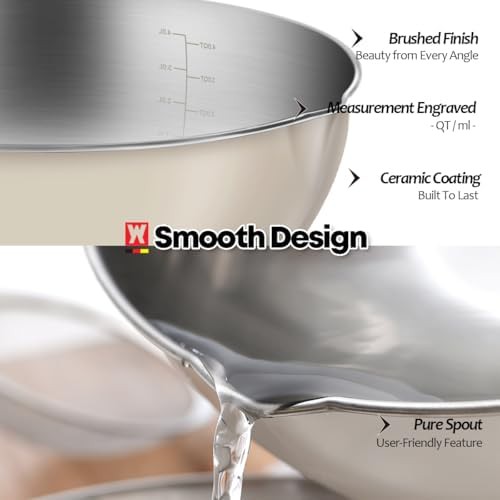 Wagensteiger stainless steel nesting mixing bowl set in beige — photo 5