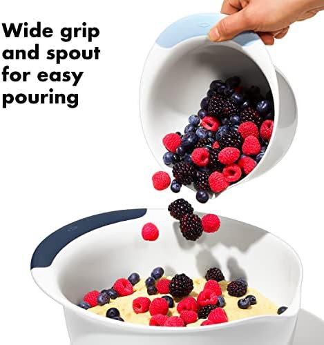 Blueberry Plastic Three Piece Mixing Bowl Set — photo 5