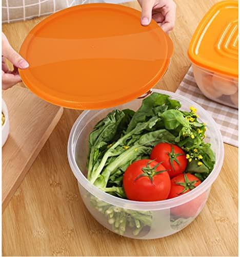 Multicolor plastic nesting bowl set with lids — photo 4