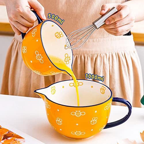 Cute bee pattern ceramic mixing bowl — photo 3