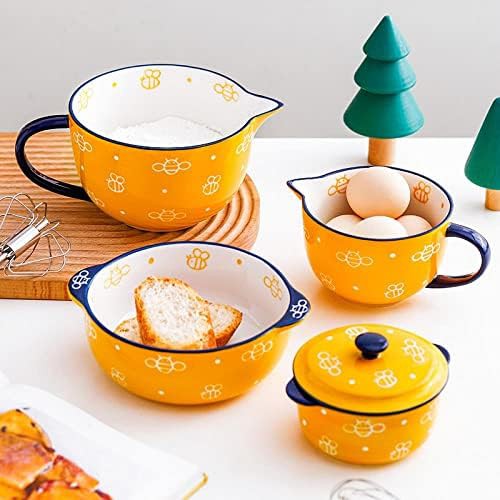 Cute bee pattern ceramic mixing bowl — photo 4
