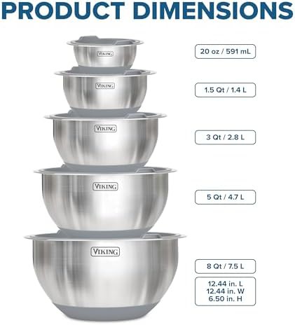 Grey silicone bottom mixing bowl set — photo 5
