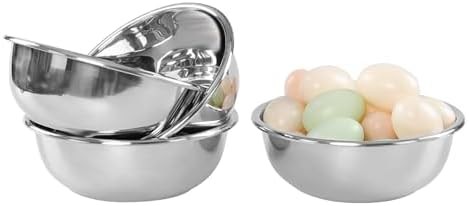 Nesting metal salad and serving bowls — photo 5