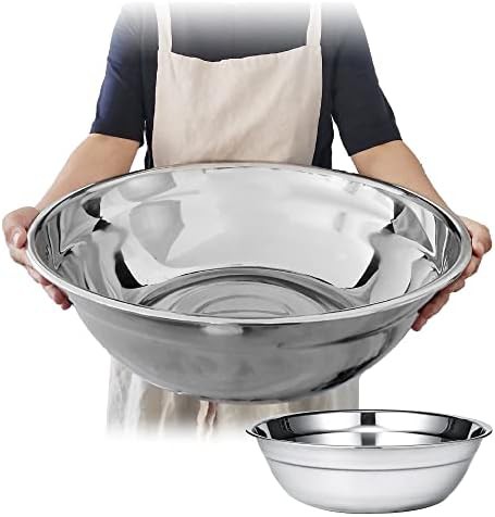 Oversized 16 quart stainless steel bowl