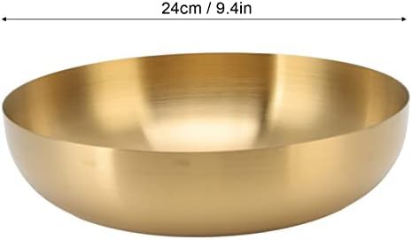Golden stainless steel deep mixing bowl — photo 5