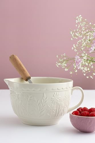 Meadow floral ceramic batter bowl with spout — photo 4