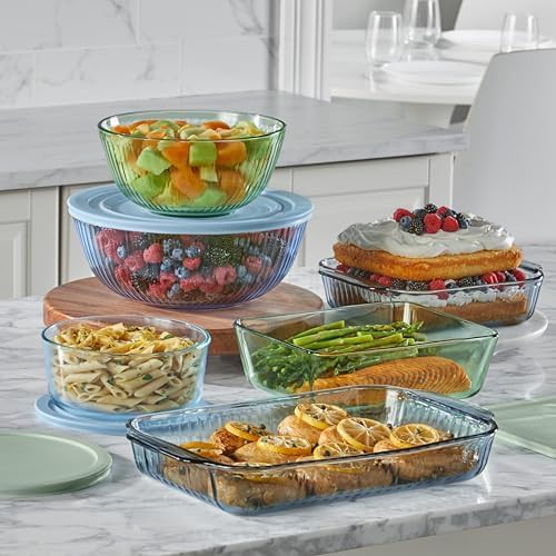 Pyrex colors medium large mixing bowls with lids — photo 5