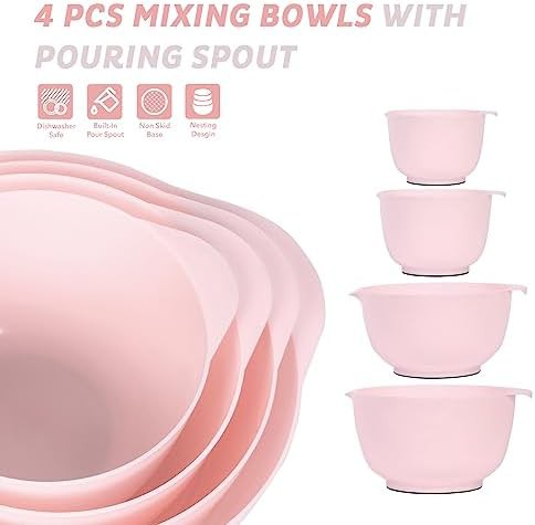 Pink plastic microwave safe mixing bowls — photo 4