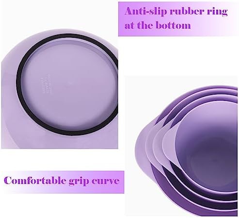 Purple plastic nesting mixing bowls set — photo 4