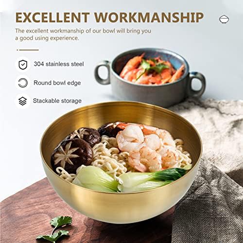 Gold stainless steel decorative mixing bowl — photo 4