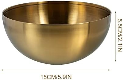Gold stainless steel decorative mixing bowl — photo 5