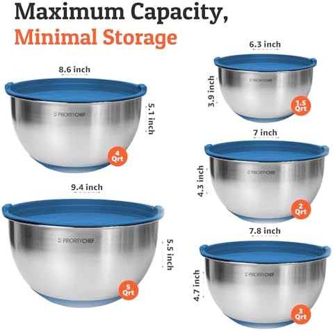Blue silicone base meal prep bowls — photo 3