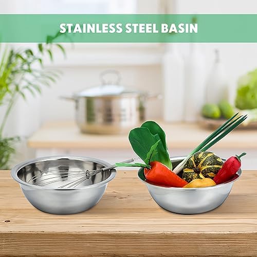 Pinkunn stainless steel bulk mixing bowl 10.2 inch — photo 4