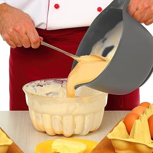 Glad grey plastic bowl with pour spout — photo 3
