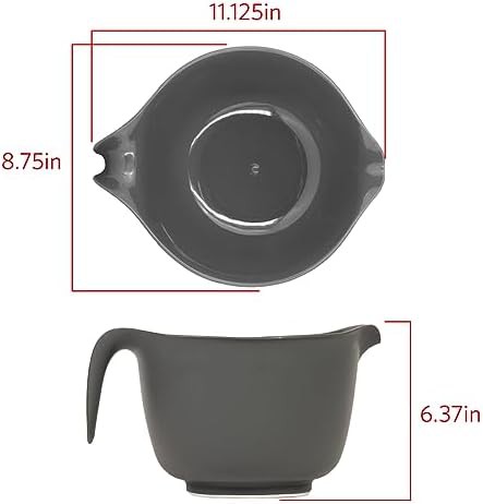 Glad grey plastic bowl with pour spout — photo 4