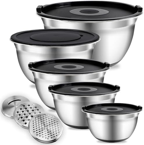 Silver stainless steel small prep mixing bowl