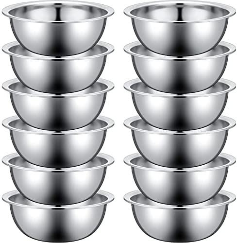Pinkunn large stainless steel mixing bowl 12.6 inch