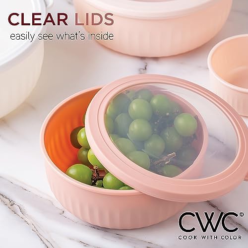 Multicolor grey pink nesting prep bowl set — photo 3