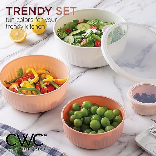 Multicolor grey pink nesting prep bowl set — photo 5