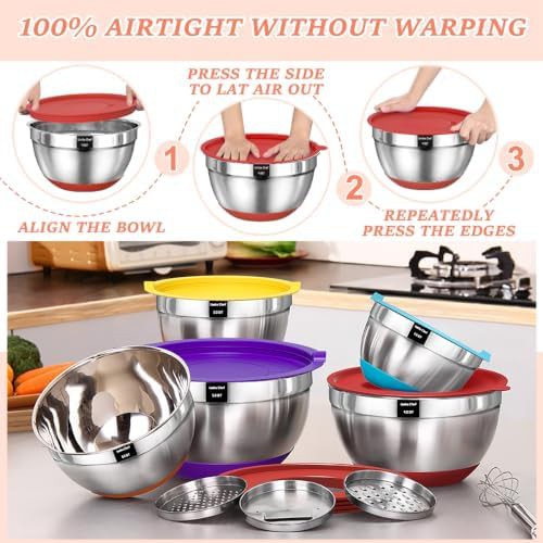 Multicolor Stainless Steel Nesting Bowl Set — photo 4