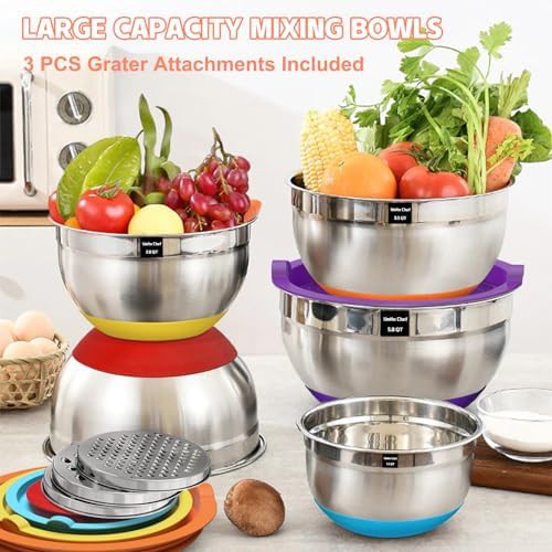 Multicolor Stainless Steel Nesting Bowl Set — photo 5