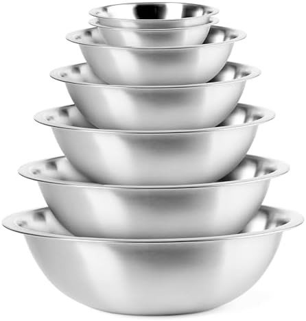 Polished mirror finish nesting metal bowls