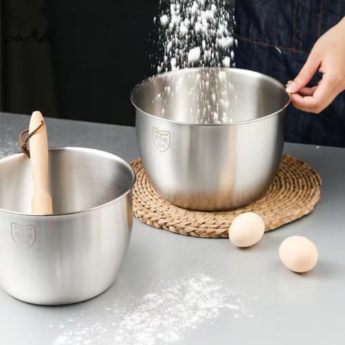 Deep anti flying metal mixing bowl — photo 3