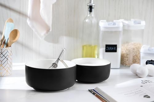 Black ceramic nesting prep and serving bowls — photo 3
