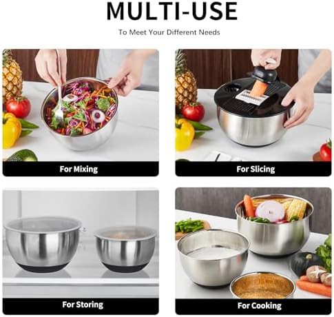 Stainless steel bowls with grater attachments — photo 3