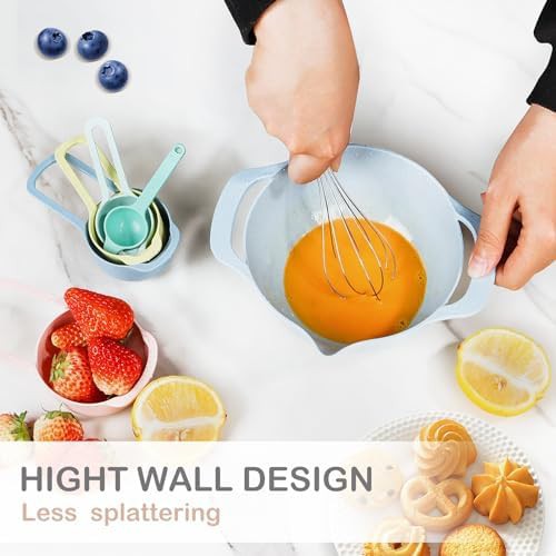 Colorful plastic mixing bowls measuring set — photo 3