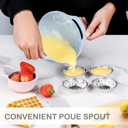 Colorful plastic mixing bowls measuring set — photo 4