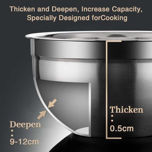 Stainless steel stackable kitchen mixing bowls — photo 4
