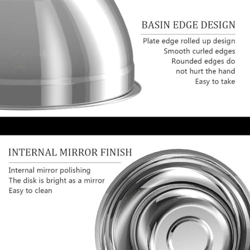 Stainless steel stackable kitchen mixing bowls — photo 5
