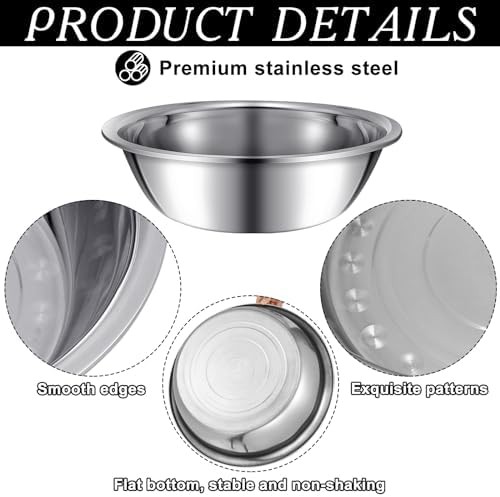 Large stainless steel mixing bowl four pack — photo 3