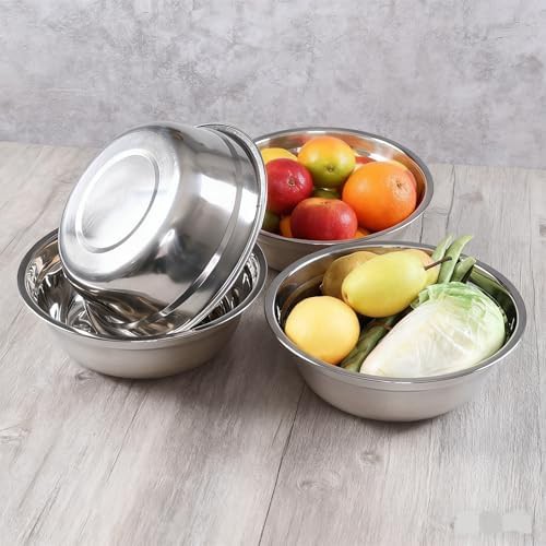Four Piece Stainless Steel Metal Serving Bowls — photo 4