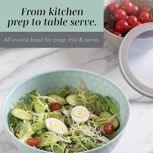 Mint embossed plastic nesting mixing bowl set — photo 4