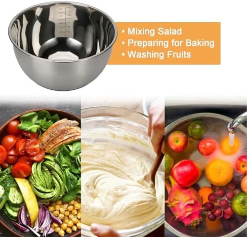 Silver nine piece baking bowl set — photo 4