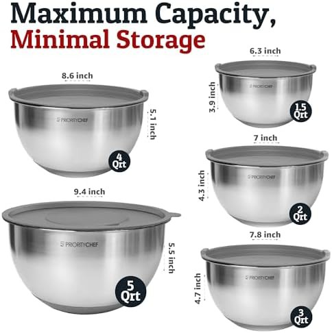 Stainless steel mixing bowls with grater attachments — photo 4